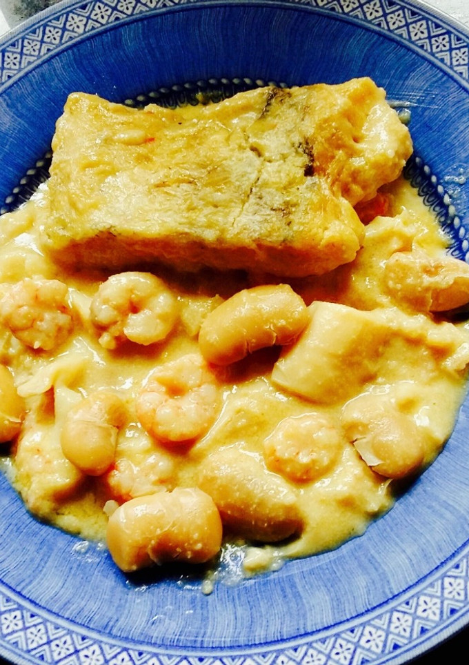Una foto de Pescado con judión de la granja