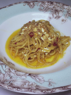 Foto resep Spaghetti saus telur asin