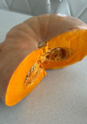 Una foto de Crema de zapallo amarillo