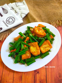 Foto resep 705. Tumis Bunga Bawang dan Tahu