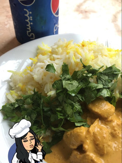 صورة لوصفة ماسالا الدجاج الهنديه مع الأرز 🍚 🍗🌶