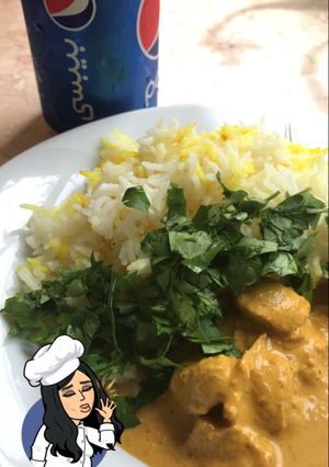 صورة لوصفة ماسالا الدجاج الهنديه مع الأرز 🍚 🍗🌶