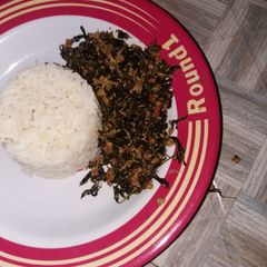 A picture of Scrambled eggs withmoringa.