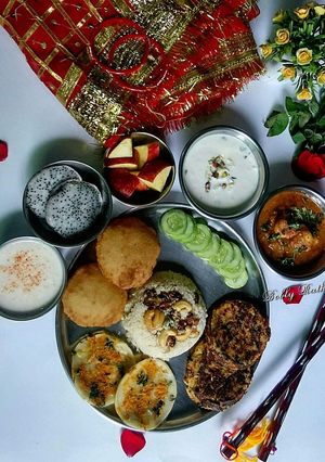 A picture of Navratri special thali.
