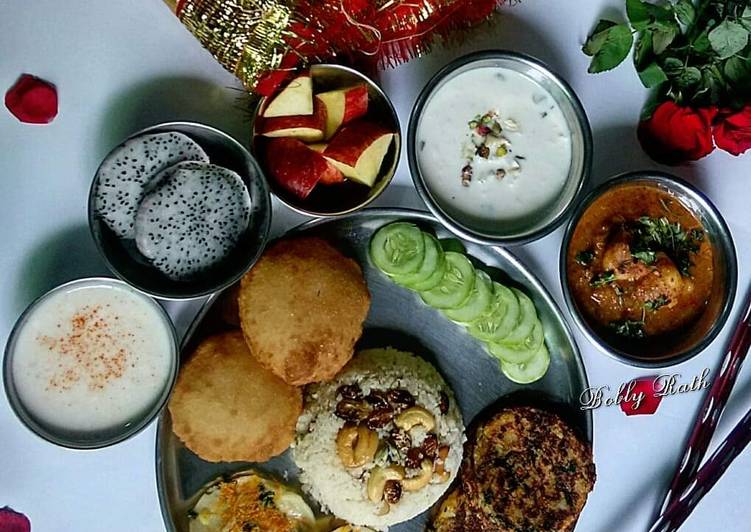 Recipe of Super Quick Navratri special thali