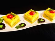 A picture of cheese dhokla