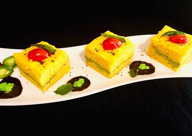 Simple Way to Make Any-night-of-the-week Pesto Kaman Dhokla