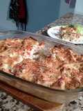 Torta de macarrones y pollo