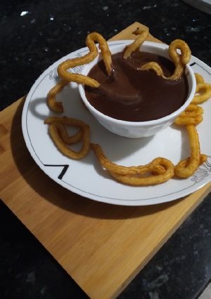 A picture of Colacao Hot Chocolate with Mini Churros.