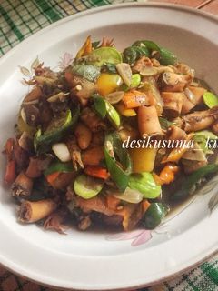 Foto resep Cumi Asin Tumis Pete Cabe Ijo