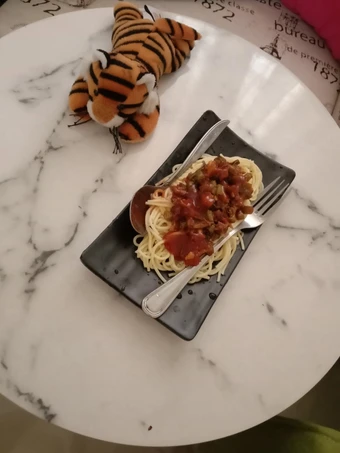 Cara Sederhana Membuat Resep  Spaghetti 🍝 daging &amp; tumis buncis yang Lezat, Bikin Ketagihan