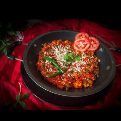 A picture of Tomato and Paneer Bharta.