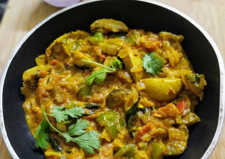 Simple Way to Prepare Any-night-of-the-week Mushroom masala