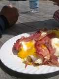 Patate lesse, uovo speck ad Ortisei