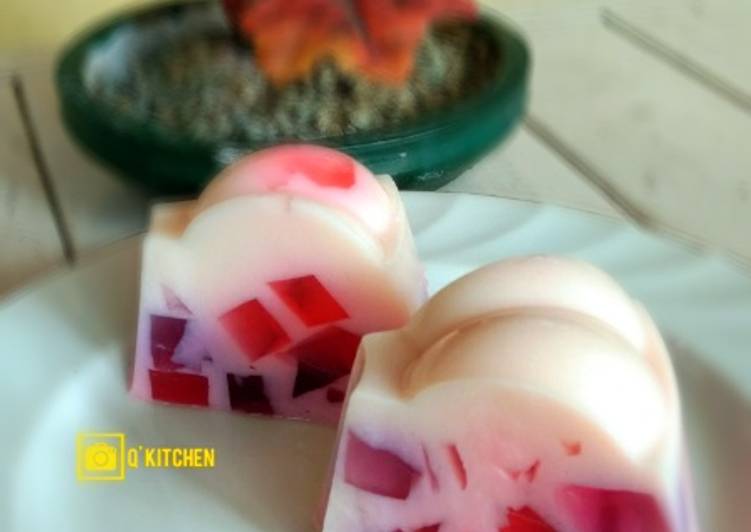 Bagaimana Menyiapkan Puding mozaik, Enak Banget