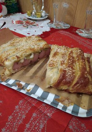 Hot dog, leveles tésztába recept fotója