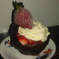 Una foto de Frutilla con crema