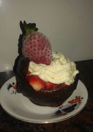 Una foto de Frutilla con crema