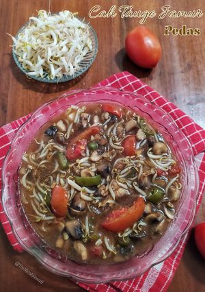 Foto resep Cah Tauge Jamur Pedas