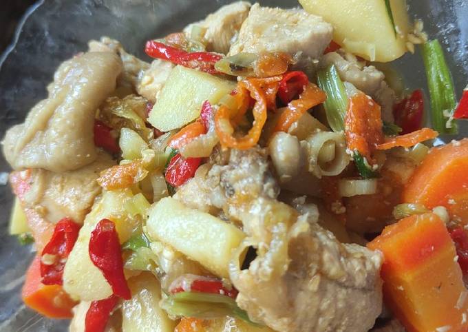 Standar Resep memasak Kentang Ayam Sambal Matah untuk Idul Fitri yang spesial