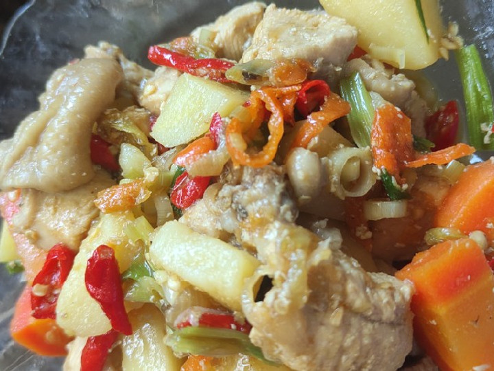 Standar Resep memasak Kentang Ayam Sambal Matah untuk Idul Fitri yang spesial