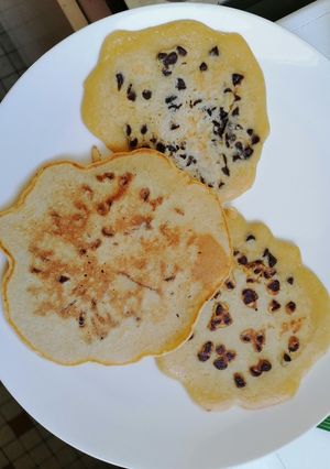 Une photo de LE petit dej : les pancakes !