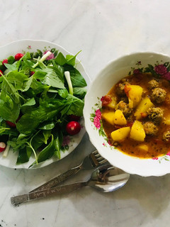 عکسی از دستور قیمه ریزه غذای کاشانی