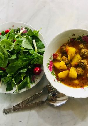 عکسی از دستور قیمه ریزه غذای کاشانی