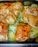 Pollo Horneado con Papas en su Jugo