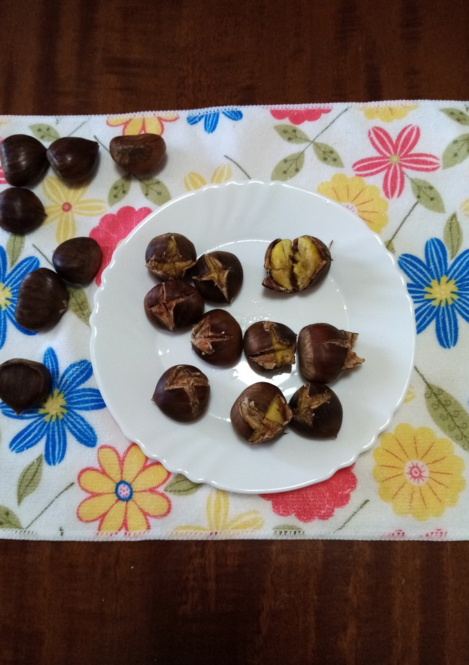 Una foto de Castañas asadas en microondas