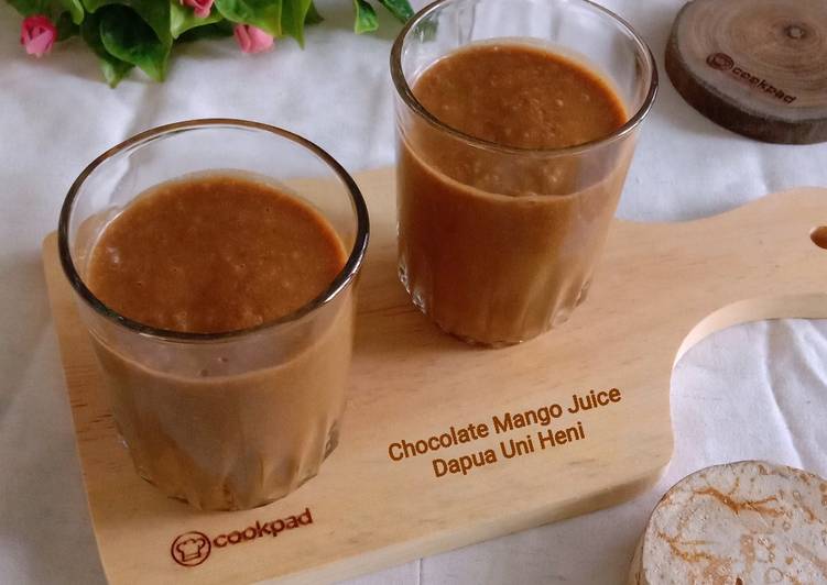 Cara Gampang Menyiapkan Chocolate Mango Juice🍹 yang Bikin Ngiler