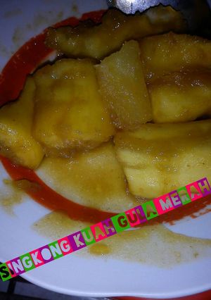 Foto resep Singkong kuah santan gula merah manis menggoda jiwa raga..