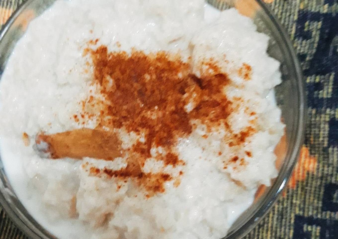 Arroz con leche con chancaca o panela