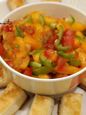 Easy Way Make Recipe Mango salsa wd puff pastry sticks. #mangotango that is Delicious, Appealing}