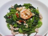 ยำคะน้าฮ่องกงกุ้ง