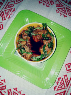 A picture of Unripe plantain with vegetables.
