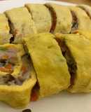 Trứng rán cuộn giò sống hấp nhanh nhẹn cho bữa tối