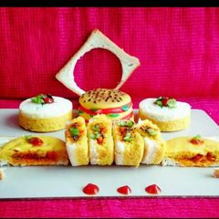 A picture of Bread sandwich dhokla.