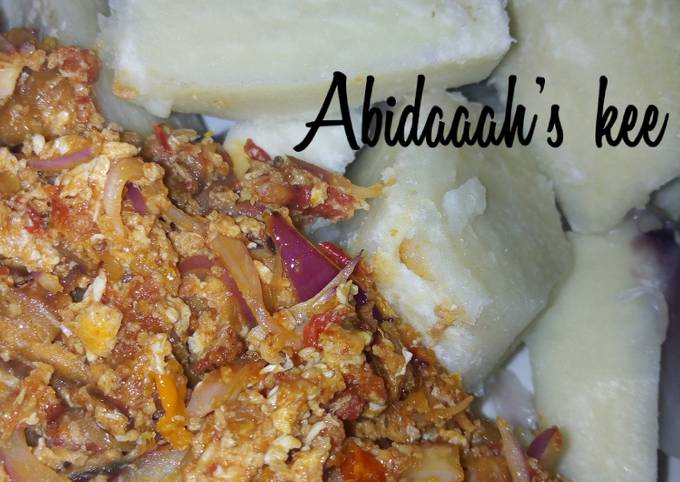 Simple Way to Make Gordon Ramsay Boiled yam with egg sauce