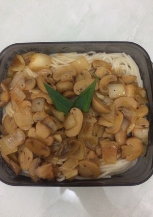Foto resep Spagetti saus jamur (vegetarian)