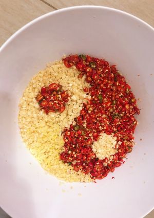 Hình của món Ớt tỏi Thái Cực.