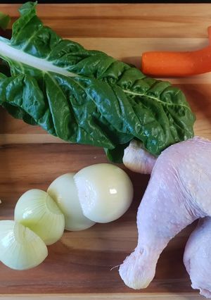 Una foto de Caldo de pollo sin gluten