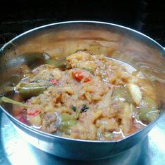 Bombay duck curry A picture of Bombay duck curry.