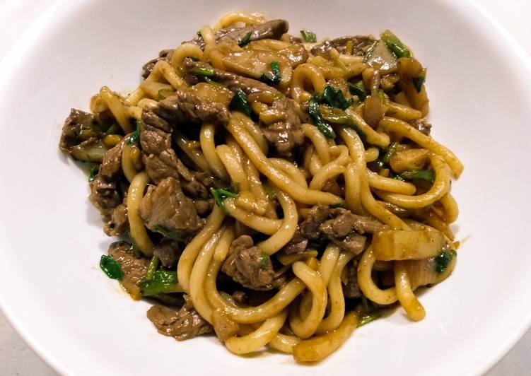 Recipe of Ultimate Beef and Udon Stir-fry