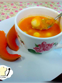 Foto resep Hobakjuk (Korean Pumpkin Soup)