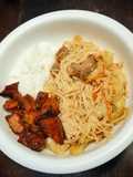 ChowMein, Calabaza Frita & Arroz