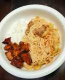 ChowMein, Calabaza Frita & Arroz