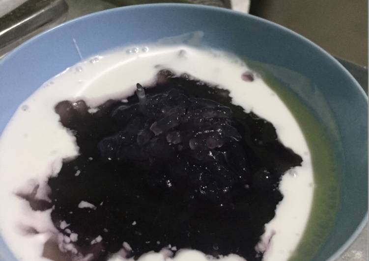 Resep Bubur Ketan item KETO, Lezat