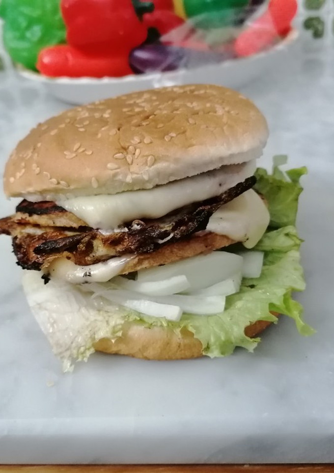 Una foto de Hamburguesa proteica con doble de queso