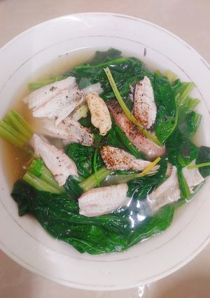Hình của món Canh cải bó xôi cá rô đồng.